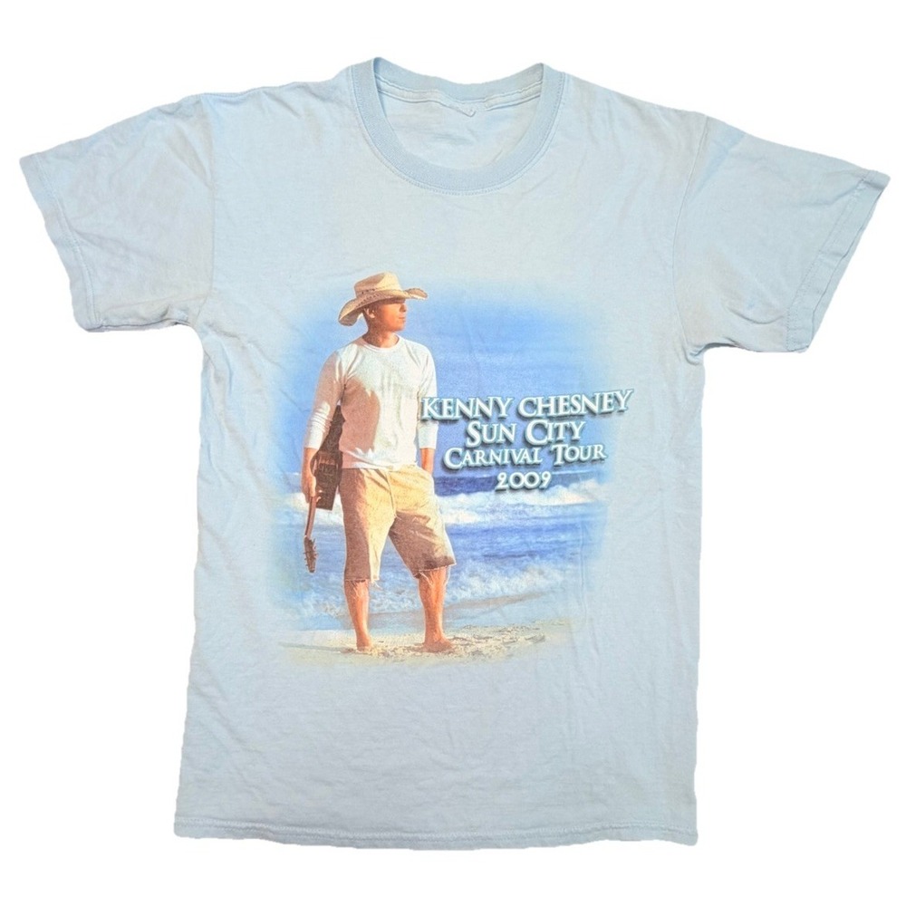 Kenny Chesney Sun City Carnival Tour 2009 Light‎ Blue Men's Size Small
